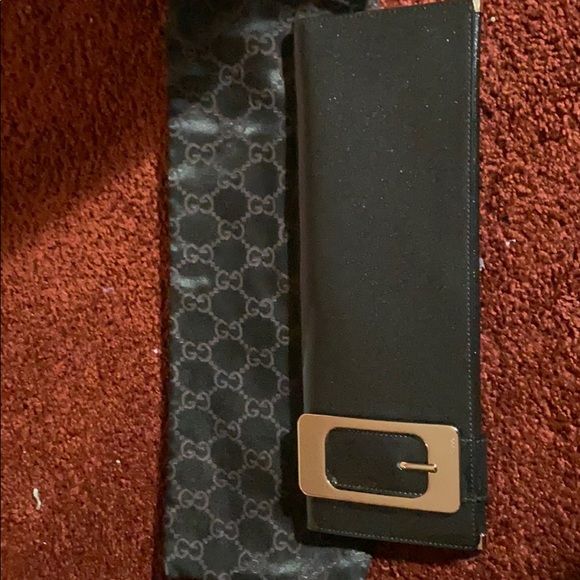 Gucci black glitter clutch never worn brand new